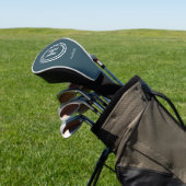 Golf Head Cover | Modern Eenvoudig Monogram (Insitu)