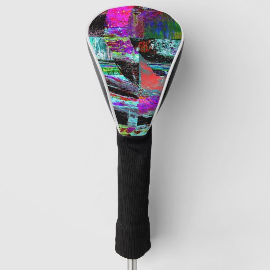 Golf Head Cover – Neon Pulse (Voorkant)