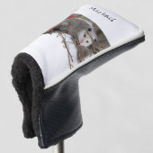 Golf Head Cover Opossum Natuur  (3/4 voorkant)