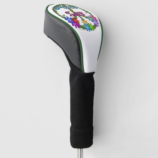 Golf Head Cover - Peace & Love (Schuin)