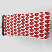 Golf Head Cover Rode Harten Liefde (Voorkant)