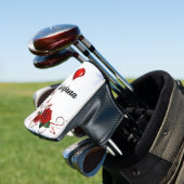 Golf Head Cover Rode Roos Rode Hart Bloem  (Insitu)