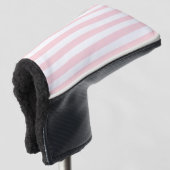 Golf Head Cover Roze & Witte Streep (3/4 voorkant)