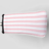 Golf Head Cover Roze & Witte Streep (Voorkant)