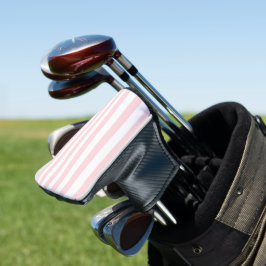 Golf Head Cover Roze & Witte Streep