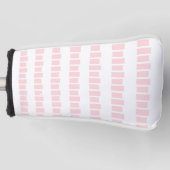 Golf Head Cover Roze & Witte Vierkant (Voorkant)