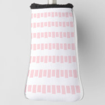 Golf Head Cover Roze & Witte Vierkant