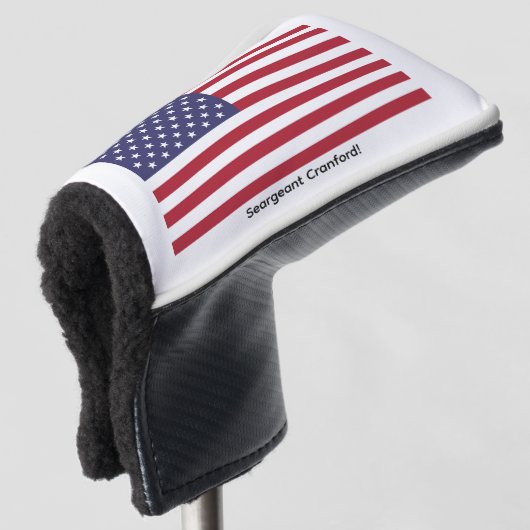 Golf Head Cover USA Rood Wit & Blauwe Streep Vlag (3/4 voorkant)