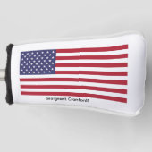 Golf Head Cover USA Rood Wit & Blauwe Streep Vlag (Voorkant)