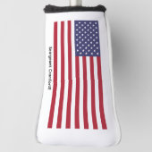Golf Head Cover USA Rood Wit & Blauwe Streep Vlag (Draai 90)