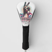 Golf Head Cover – Victory Peace & Love Pop-Art (Voorkant)