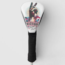 Golf Head Cover – Victory Peace & Love Pop-Art 