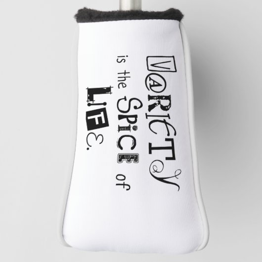 Golf Head Cover Wit Variëteit is het Levenselixir (Draai 90)