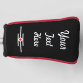 Golf Head Hoesje Beige Custom Words, Birthday Gift Golfheadcover (Voorkant)