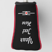 Golf Head Hoesje Beige Custom Words, Birthday Gift Golfheadcover (Draai 90)