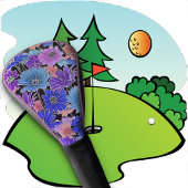 GOLF HEAD HOESJE - Blauw-Violet-Roze Bloemen Desig Golfheadcover