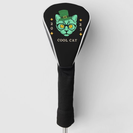 Golf Head Hoesje Cool Cat Golfheadcover (Voorkant)