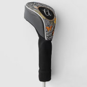 GOLF HEAD HOESJE DRIVER WILLIAM MORRIS GEPERSONALI GOLFHEADCOVER (Schuin)