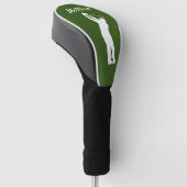 Golf Head Hoesje "golfer Matthew" groen Golfheadcover (Schuin)