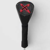 Golf Head Hoesje Grunge Red Xpression Golfheadcover (Voorkant)