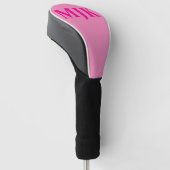 Golf Head Hoesje met Hot Pink Monogram Golfheadcover (Schuin)