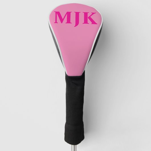 Golf Head Hoesje met Hot Pink Monogram Golfheadcover (Voorkant)