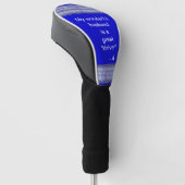 Golf Head-Hoesje "Mijn geweldige man" Golfheadcover (Schuin)