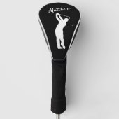 Golf Head Hoesje monogrammen "golfer Matthew" B&W Golfheadcover (Voorkant)