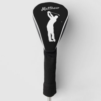 Golf Head Hoesje monogrammen "golfer Matthew" B&W Golfheadcover
