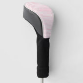 Golf Head Hoesje Roze & Witte Streep Golfheadcover (Schuin)