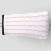Golf Head Hoesje Roze & Witte Streep