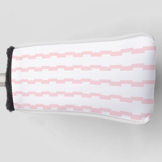 Golf Head Hoesje Roze & Witte Streep Golfheadcover (Voorkant)