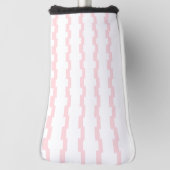 Golf Head Hoesje Roze & Witte Streep Golfheadcover (Draai 90)