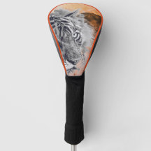 Golf Head Hoesje TIGER EN BLACK MOON