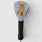 Golf Head Hoesje van gouden doodle Golfheadcover (Voorkant)