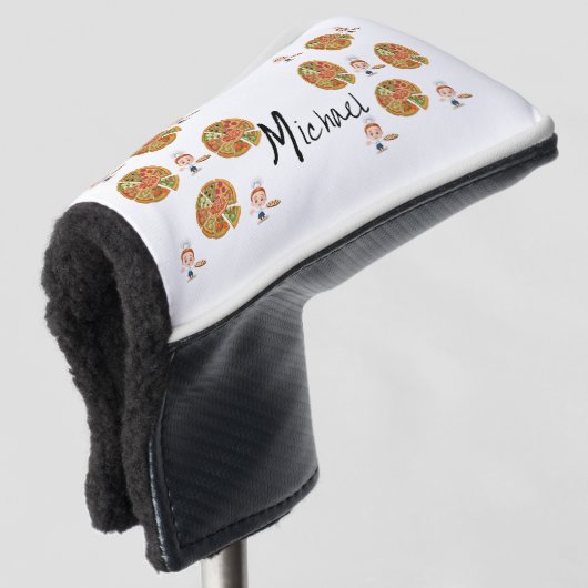 Golf Head Hoesje White Pizza Golfheadcover (3/4 voorkant)