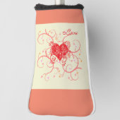 Golf Head-Hoesjes met Wilde Heart-ontwerp Golfheadcover (Draai 90)