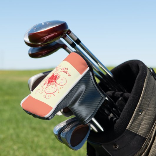 Golf Head-Hoesjes met Wilde Heart-ontwerp Golfheadcover (Insitu)
