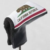 Golf Head Putter-Hoesje met Californische vlag Golfheadcover (3/4 voorkant)