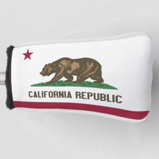 Golf Head Putter-Hoesje met Californische vlag Golfheadcover (Voorkant)
