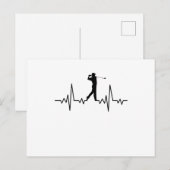 GOLF HEARTBEAT Golfing Clothes Women Mannen Kinder Briefkaart (Voorkant / Achterkant)