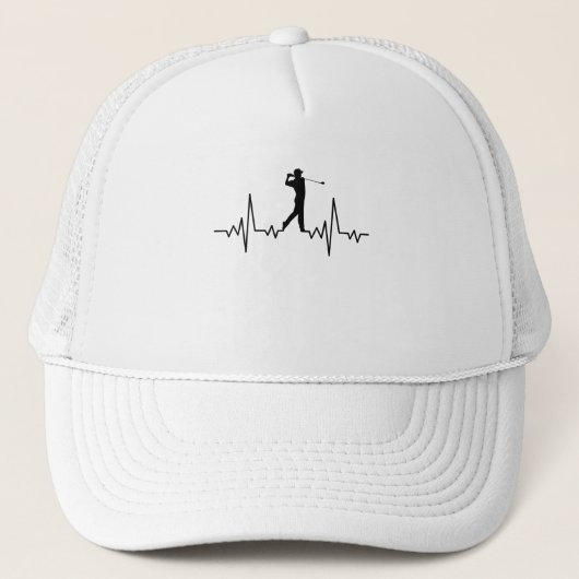 GOLF HEARTBEAT Golfing Clothes Women Mannen Kinder Trucker Pet (Voorkant)