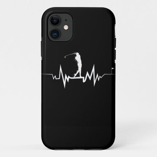 Golf Heartbeat ontwerp- Cool cadeau voor golfer Case-Mate iPhone Case (Achterkant)