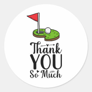 Golf Heel erg bedankt met golfvlag Ronde Sticker