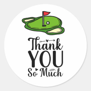 Golf Heel erg bedankt Ronde Sticker