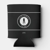 Golf Heren Grappige Spreuk Op Maat Gemaakte Monogr Blikjeskoeler (Achterkant)