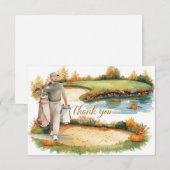 Golf Herfst Greeting bedankkaart voor de herfst (Voorkant / Achterkant)