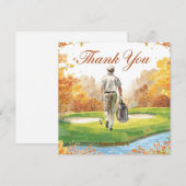 Golf Herfst Greeting bedankkaart voor de herfst (Voorkant / Achterkant)