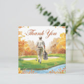Golf Herfst Greeting bedankkaart voor de herfst (Staand voorkant)