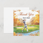 Golf Herfst Greeting bedankkaart voor de herfst (Voorkant / Achterkant)